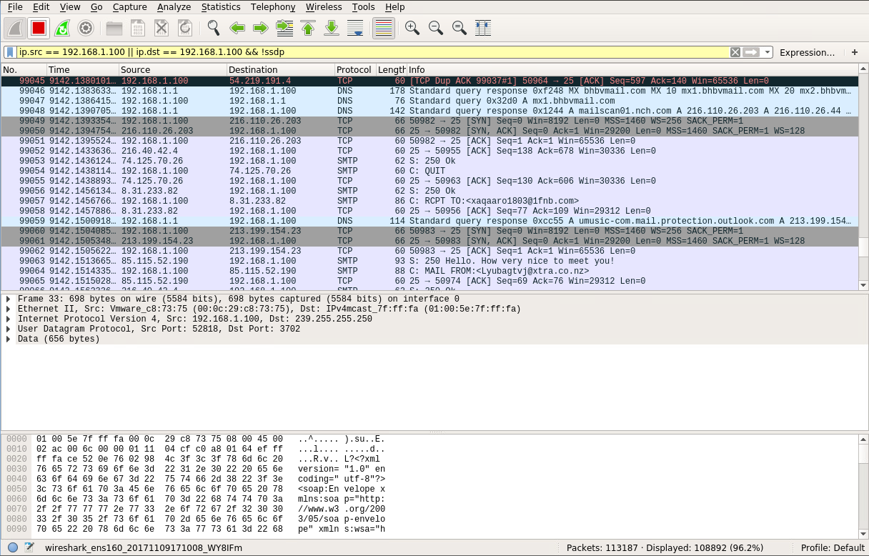 necurs packet capture